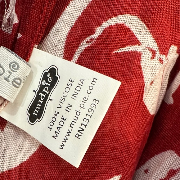 Alabama Crimson Tide Blanket Scarf Wrap Mud Pie Elephant Print NWOT - Picture 4 of 4